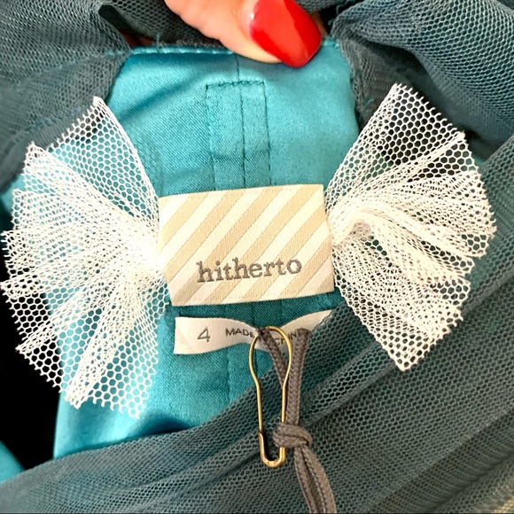 NWT Anthropologie Hitherto Party Dress Green Sz 4 - Picture 9 of 16